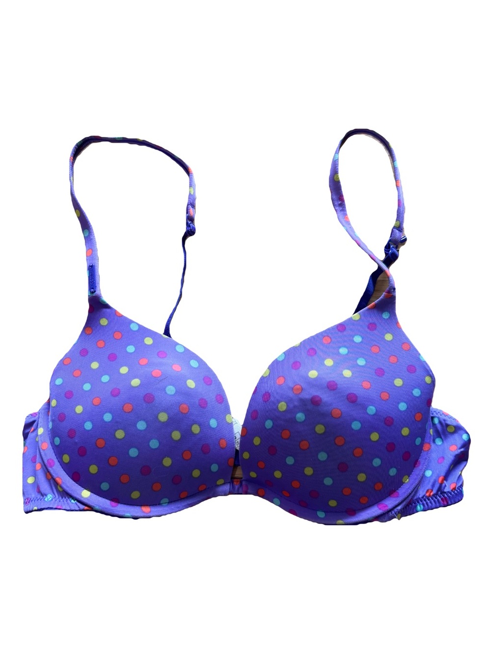 La SENZA Purple Polka Dot Push-Up Bra